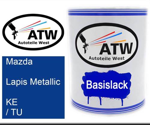 Mazda, Lapis Metallic, KE / TU: 1L Lackdose, von ATW Autoteile West.